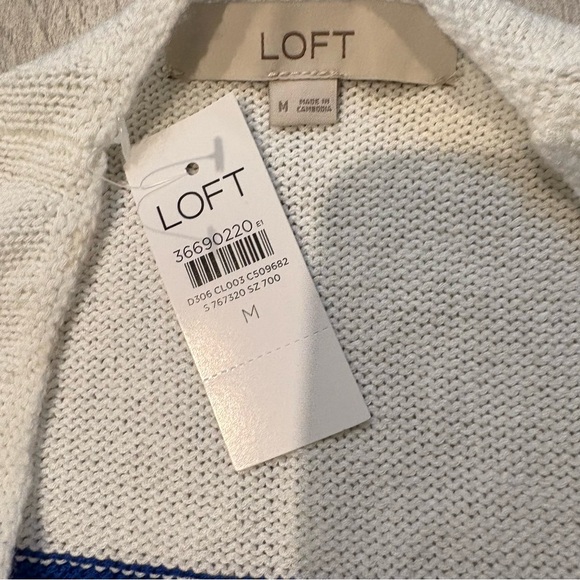 NWT, Loft Sailing Stripe Sweater, Sz M - Picture 13 of 14